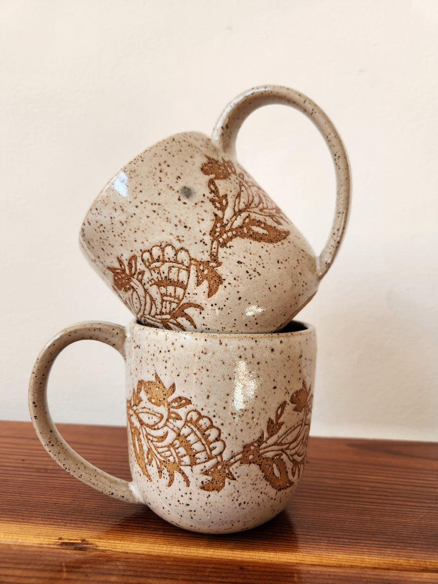 Mug - Wood Block – Gopi Shah Ceramics