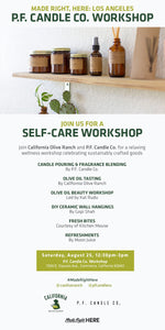 California Olive Ranch and P.F. Candle Co. Self-Care Workshop