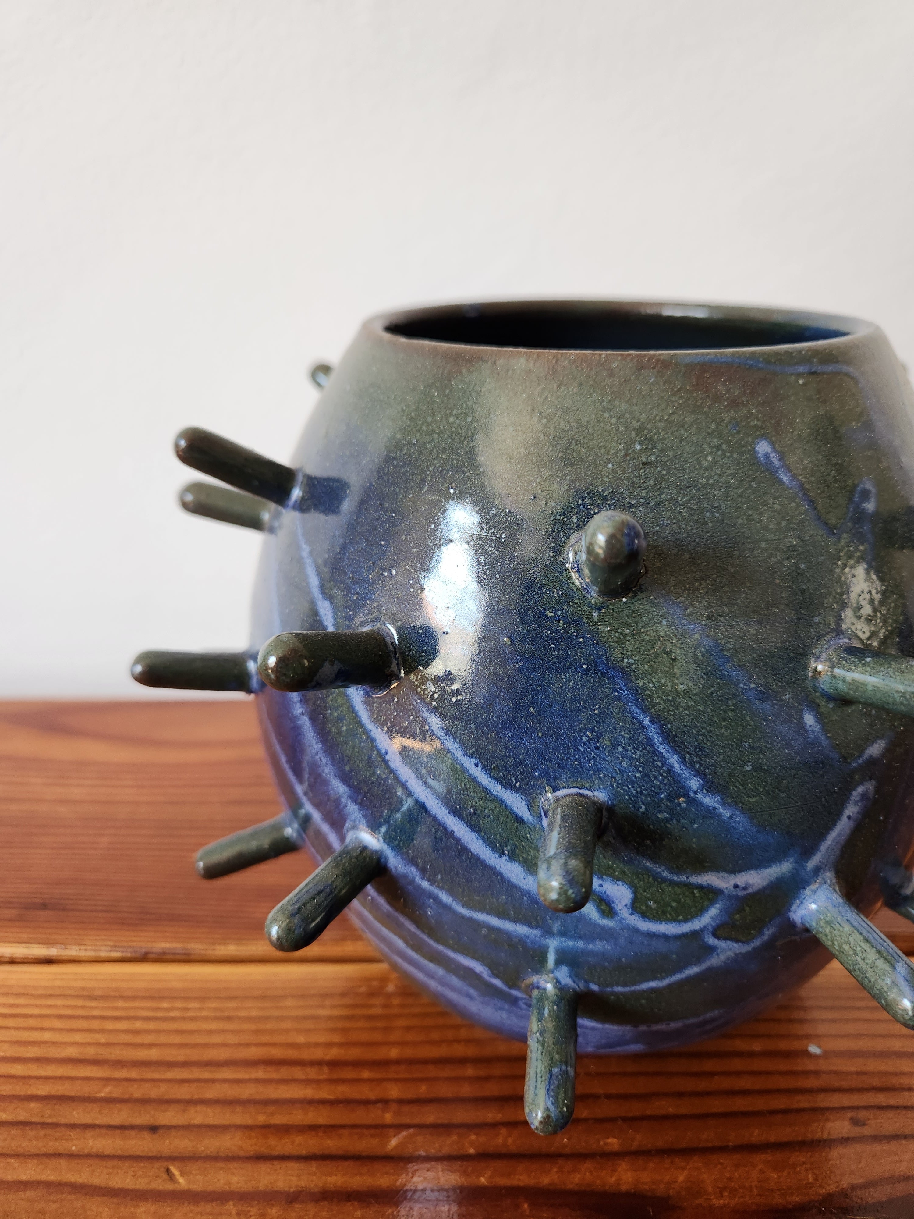 Blue/Green Spaceship Vase