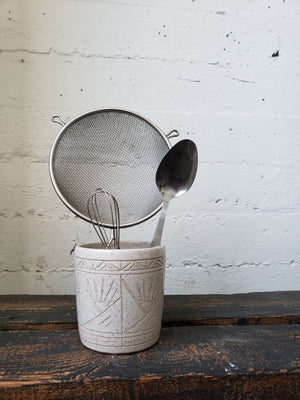 Utensil Holder/Crock - Speckled Sun and Mountains