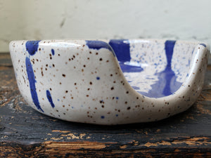 Spoon Rest - Speckled Blue Splatter