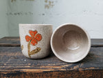 Tea Cup - Speckled Poppies