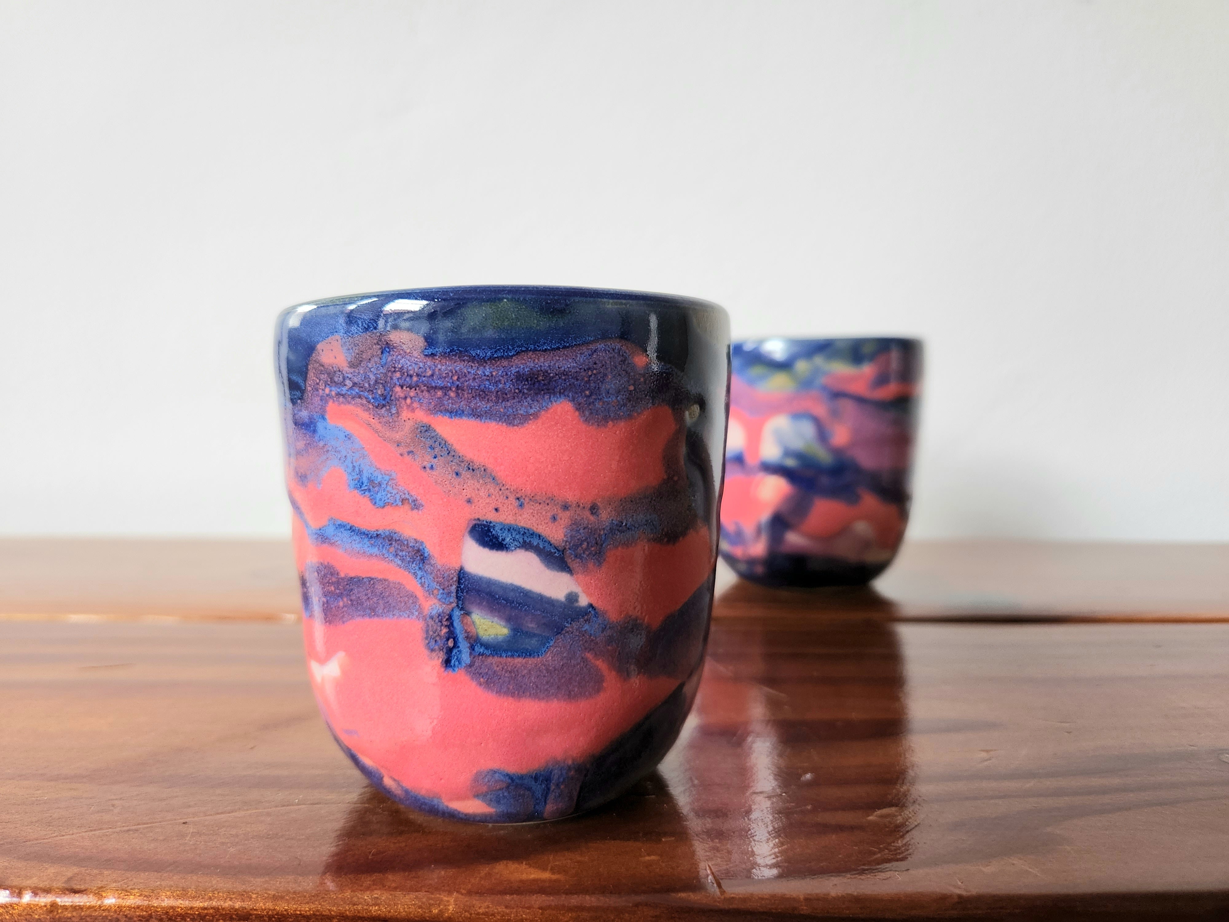 Tea Cup - Pink and Purple