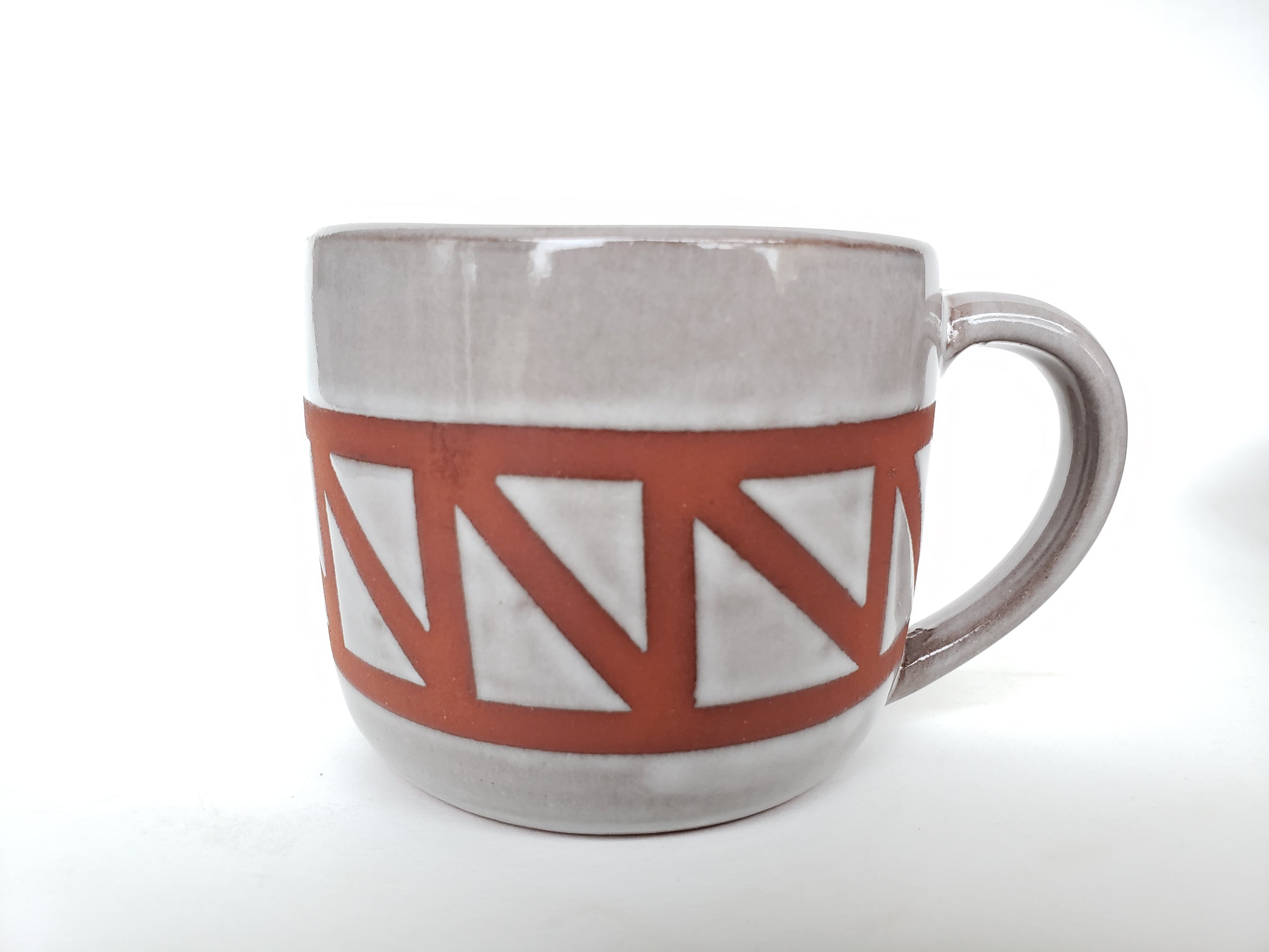 Mug - Grey and Brown Geometric